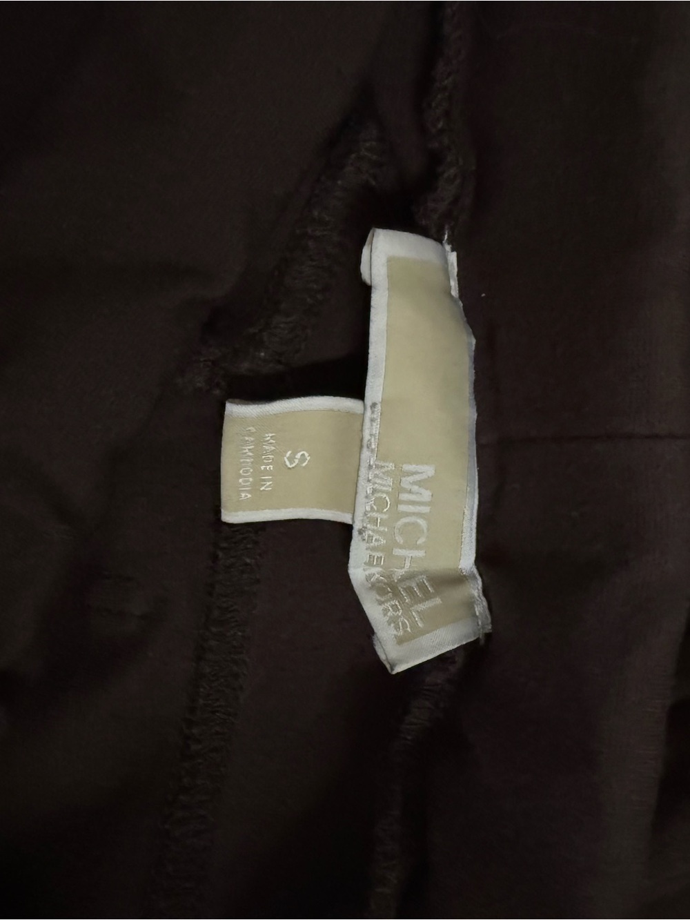 Michael Kors Dark Brown Slim Pull-On Pants - Picture 3 of 4